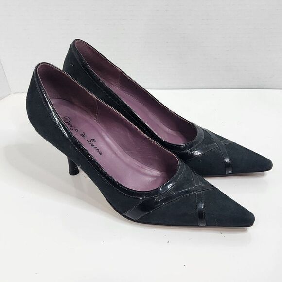 Diego Di Lucca Pointy Toe Kitten Heels Shoes Size 7 - Picture 2 of 8